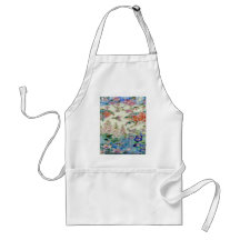 Beautiful Hummingbirds Flowers Stained Glass Art Apron