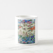 Beautiful Hummingbirds Flowers Stained Glass Art Mug