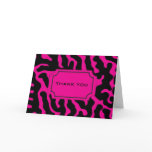 Beautiful in Black and White Pink and Black Tag Greeting Cards