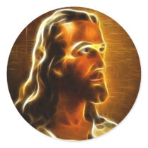 Beautiful Jesus Portrait 2 Round Sticker