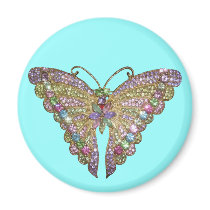 Beautiful Jewelled Butterfly Magnet