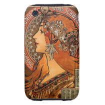 Beautiful ladies profile - Mucha Iphone 3 Tough Covers