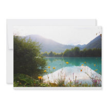 Beautiful lake in the Alps, Slovenia Custom Announcement