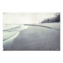 Beautiful Lake Michigan Shoreline Retro Photo