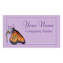 Beautiful lavender butterfly on a flower business card