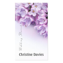 Beautiful lilac photograhy, weddin florist business card template