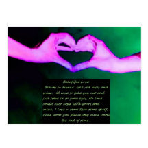 beautiful love poem post card