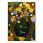 Beautiful Love Trees Wedding Thank You Folded Card