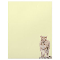 Beautiful Majestic Lioness Customized Letterhead