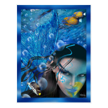 Beautiful Mara Mermaid Postcards