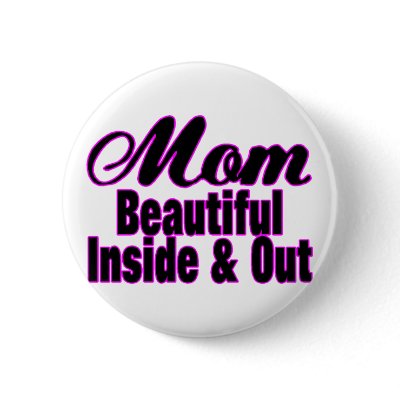 Beautiful Mom Pinback Buttons by goldnsun