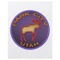 Beautiful Moose Medallion Park City Souvenir Custom Flyer