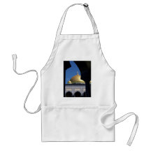 Beautiful Mosque With Gold Plated Dome Apron