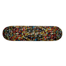 Beautiful Multicolored beads on strings Skate Deck