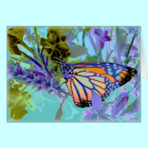 Beautiful Neons Butterfly Card cards