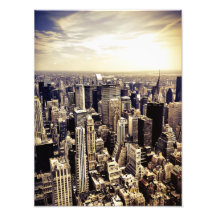 Beautiful New York City Skyscrapers Skyline Art Photo