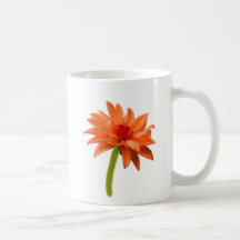 Beautiful Orange Flower Mug