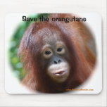 Beautiful Orangutan baby Mouse Pads