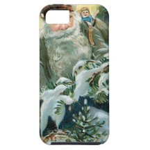 Beautiful painting of Santa Claus and the Stars iPhone 5 Cases