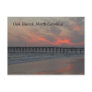 Beautiful "Pier and Sunset" (Oak Island, NC) Post Card