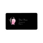 BEAUTIFUL PINK FLOWER CUSTOM ADDRESS LABEL