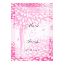 Beautiful Pink Mums II Invitation