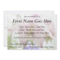 Beautiful Pink Petals - Aquilegia Personalized Invitation