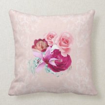 Beautiful Pink & With Floral American MoJo Pillows