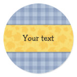 Beautiful plaid and leaf design sticker