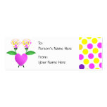 Beautiful Polka Dot Roses Gift Tag Business Card