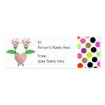 Beautiful Polka Dot Roses Gift Tag Business Card Templates