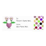 Beautiful Polka Dot Roses Gift Tag Business Cards