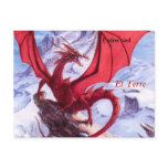 Beautiful postcard Dragon of fire ground