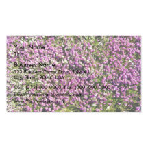 Beautiful Purple Flower Blossoming On A Sunny Day Business Card Templates