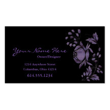 Beautiful Purple Flower Design Business Cards