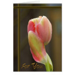 Beautiful, rare Tulip with Golden Text card