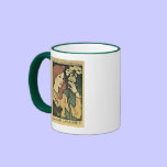 Beautiful red headed woman vintage expo mugs