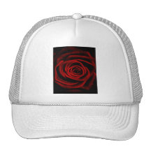 Beautiful red rose trucker hats