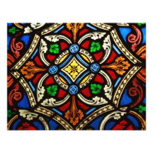 Beautiful Religious Stained Glass Custom Announcements