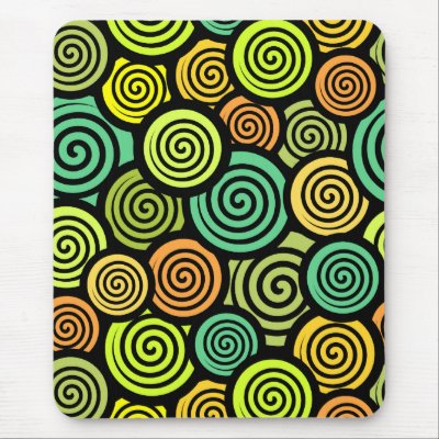 Beautiful, retro, colourful mousepad by Silvianna