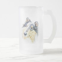 Beautiful Rough Collie dog art Mugs