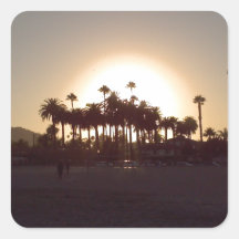 Beautiful Santa Barbara beach sunset Stickers