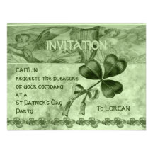 Beautiful Shamrocks Invites