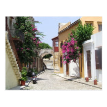 Beautiful Street in Rhodes Old Town Post Cards