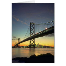 Beautiful Sunset: Bay Bridge, San Francisco, Calif Greeting Card