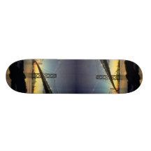 Beautiful Sunset: Bay Bridge, San Francisco, Calif Skate Deck