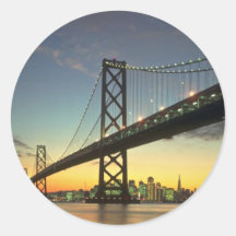 Beautiful Sunset: Bay Bridge, San Francisco, Calif Stickers