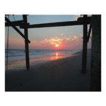 Beautiful "Sunset Beneath the Pier" Art Photo