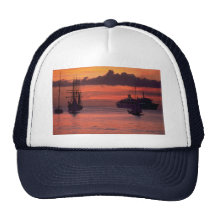 Beautiful Sunset: Bridgetown Harbour, Barbados Trucker Hats
