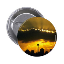 Beautiful Sunset: Calgary sunset, Alberta, Canada Buttons